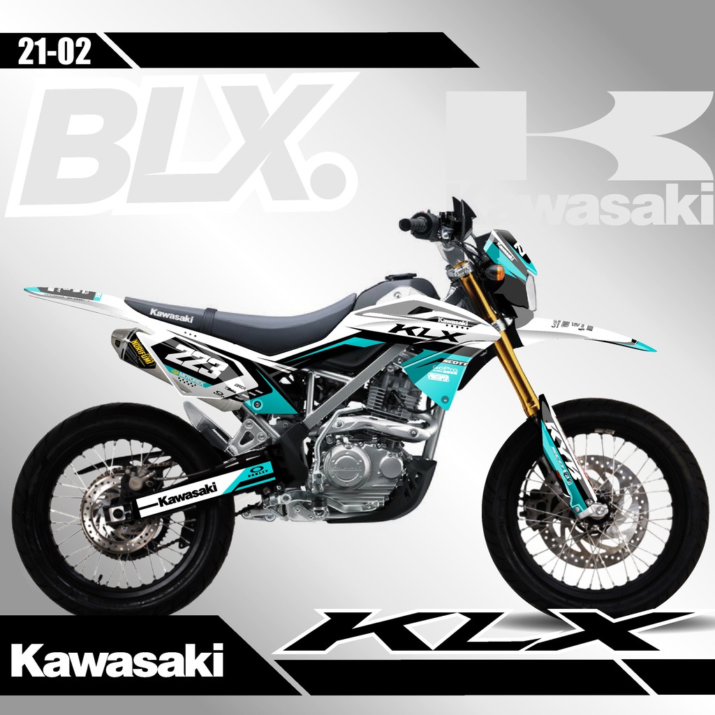 Jual Decal Sticker Motor Cross KLX 150 BF Fullbody Dekal Stiker KLX BF