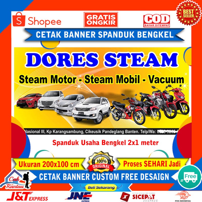 Jual Percetakan Custom Cetak Banner Spanduk Backdrop Toko Usaha Bisnis