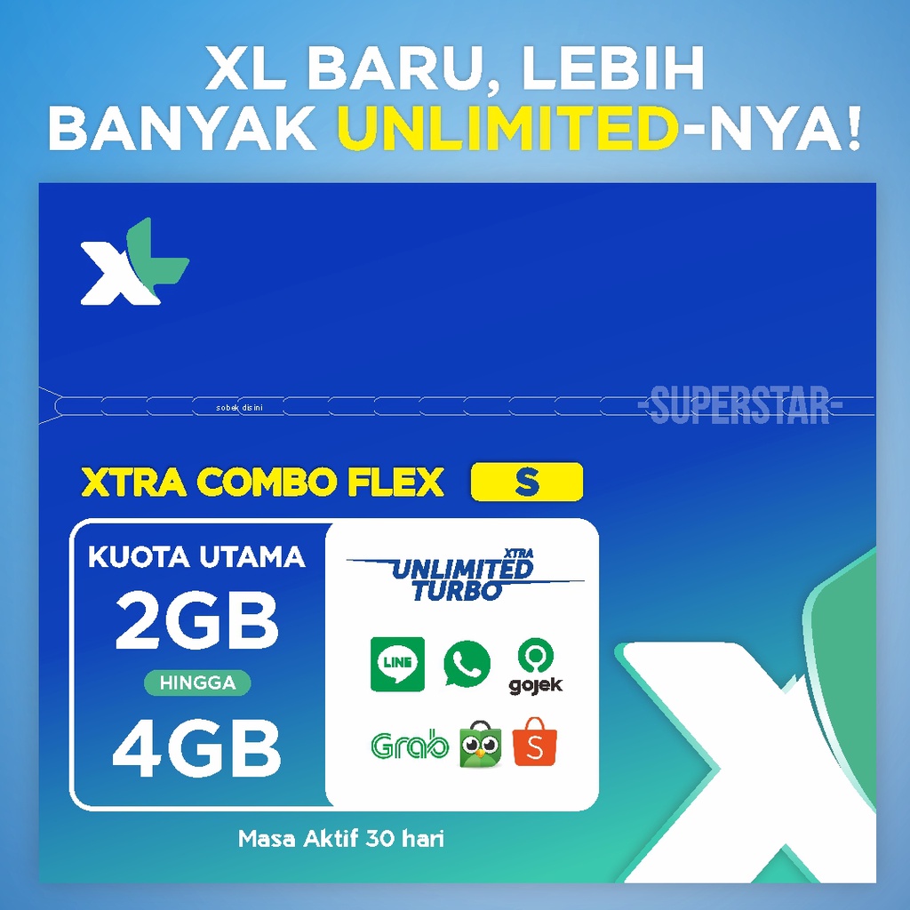 Jual Kartu Internet Xtra Combo Flex S Shopee Indonesia