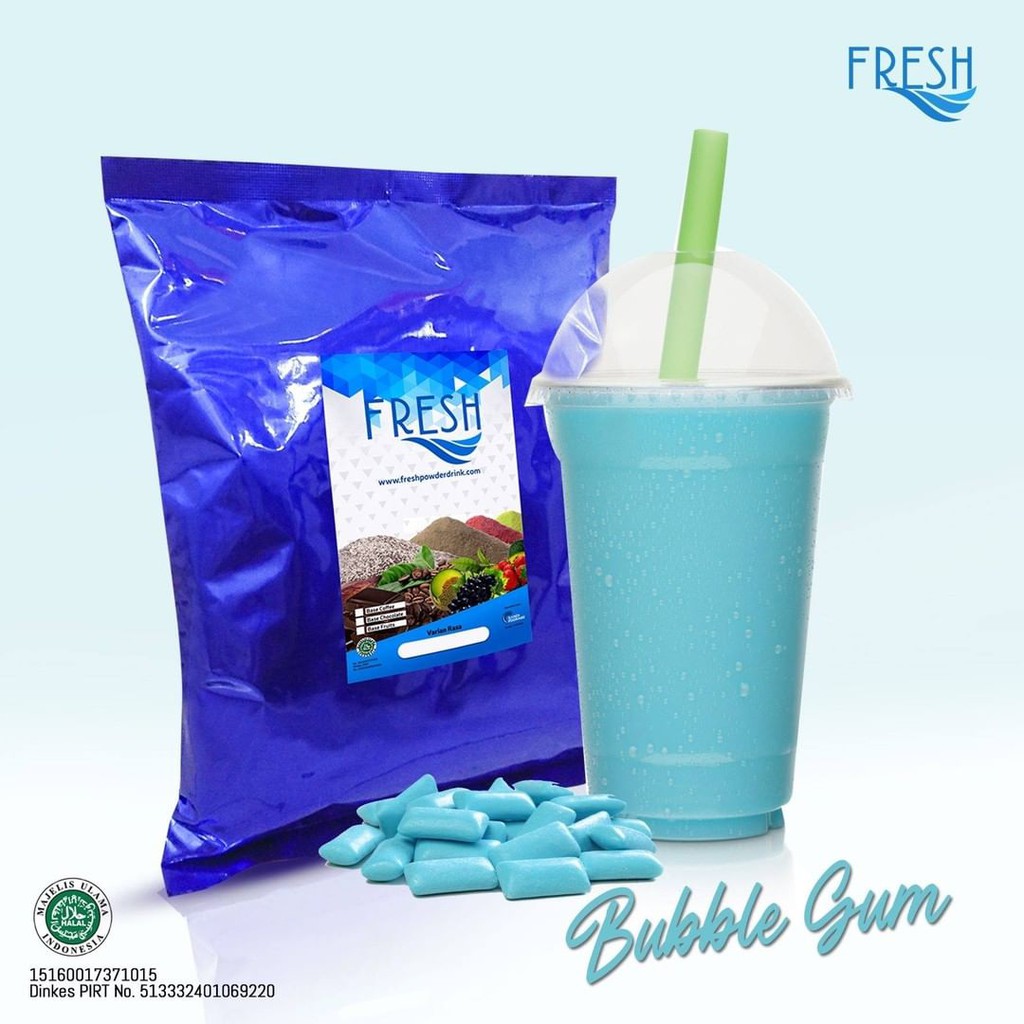 Jual Bubuk Minuman Kekinian Serbuk Minuman Rasa Bubble Gum Kemasan