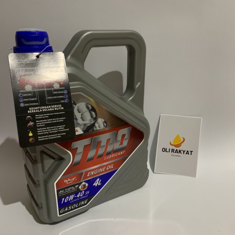 Jual Oli Mesin TMO 10W 40 API SN TOYOTA MESIN OIL 4 Liter Shopee