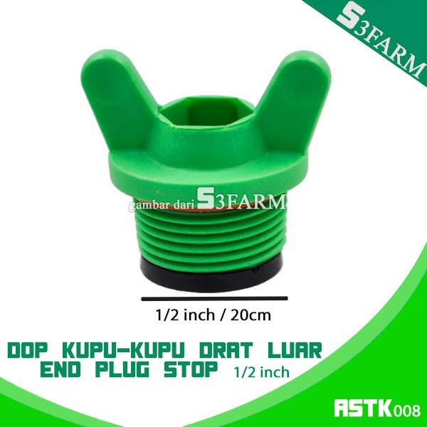 Jual Tutup Kran Dop Drat Luar Plug Ppr Pvc Blind Cap Seal Kupu Kupu