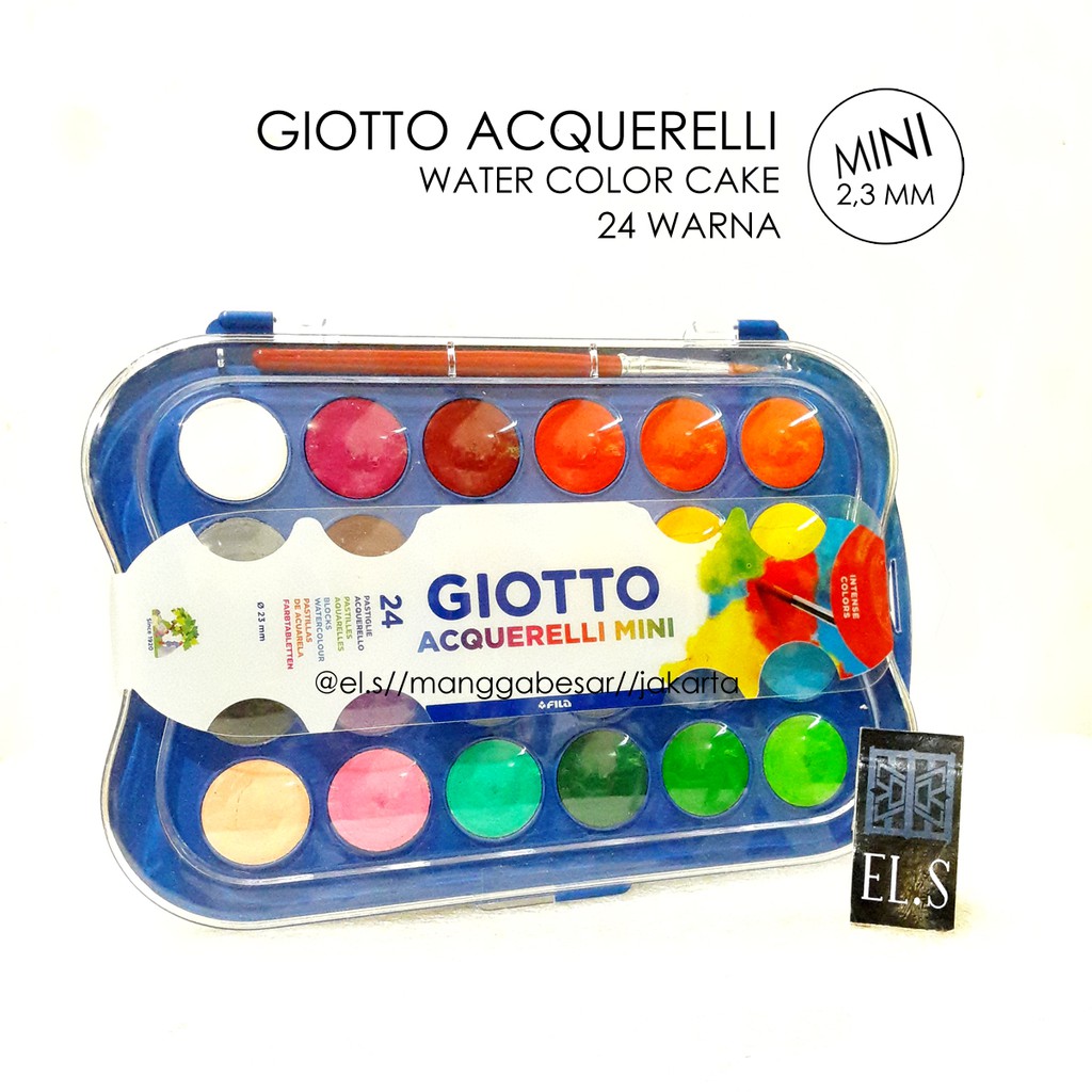 Jual Giotto Acquerelli Mini Warna Watercolor Cake Cat Air