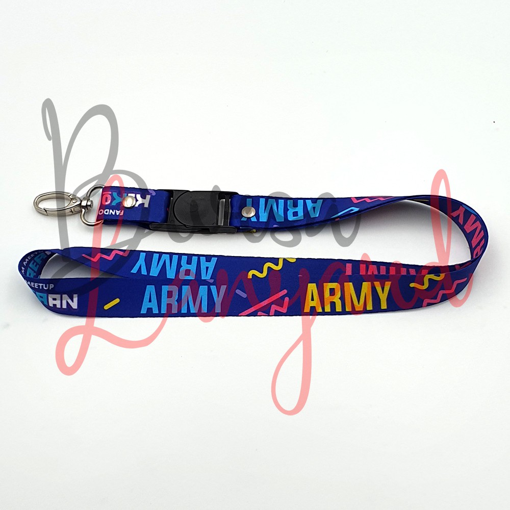 Jual LANYARD CUSTOM DIGITAL PRINT 2 Sisi 2 Cm Tali Gantungan ID