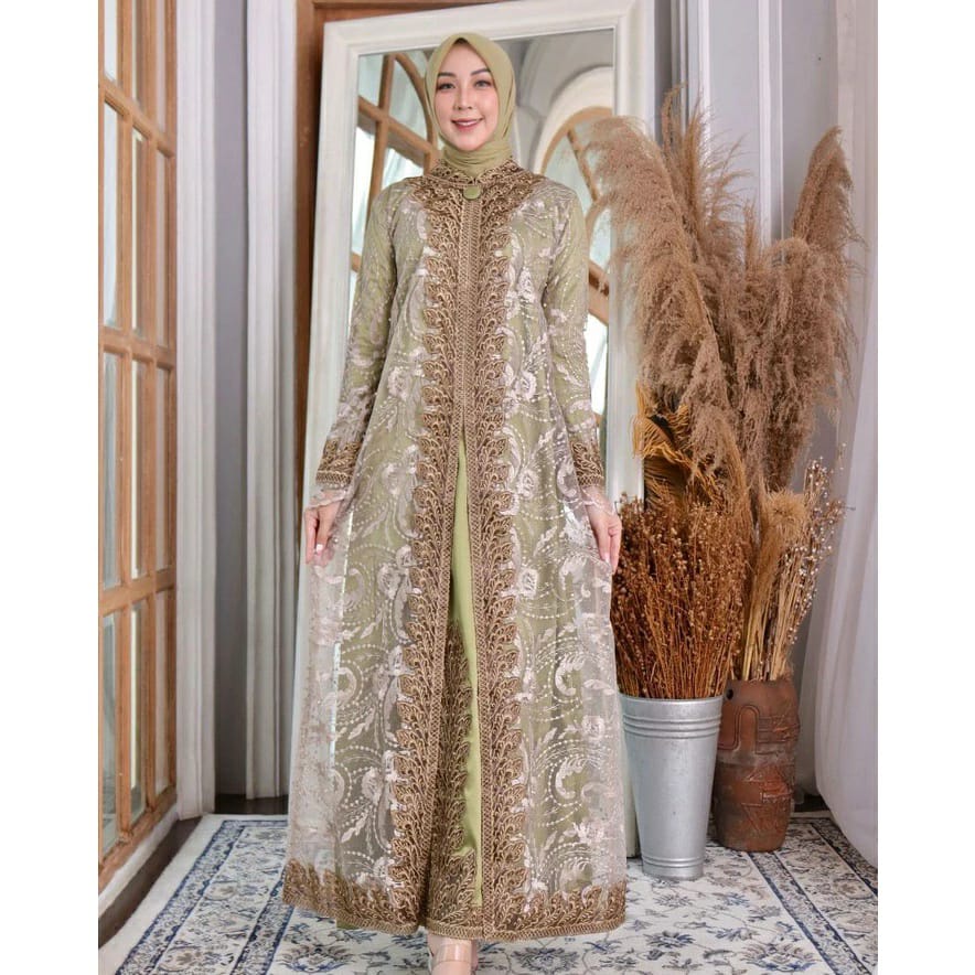 Jual Gamis Maxi Cempaka Aulia Gamis Kondangan Lebaran Gamis Brokat