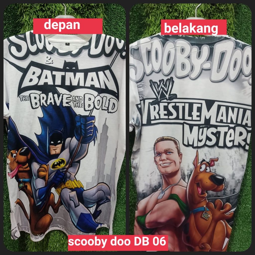 Jual KAOS SCOOBY DOO FULL PRINT BOLAK BALIK DEPAN BELAKANG DB KAOS