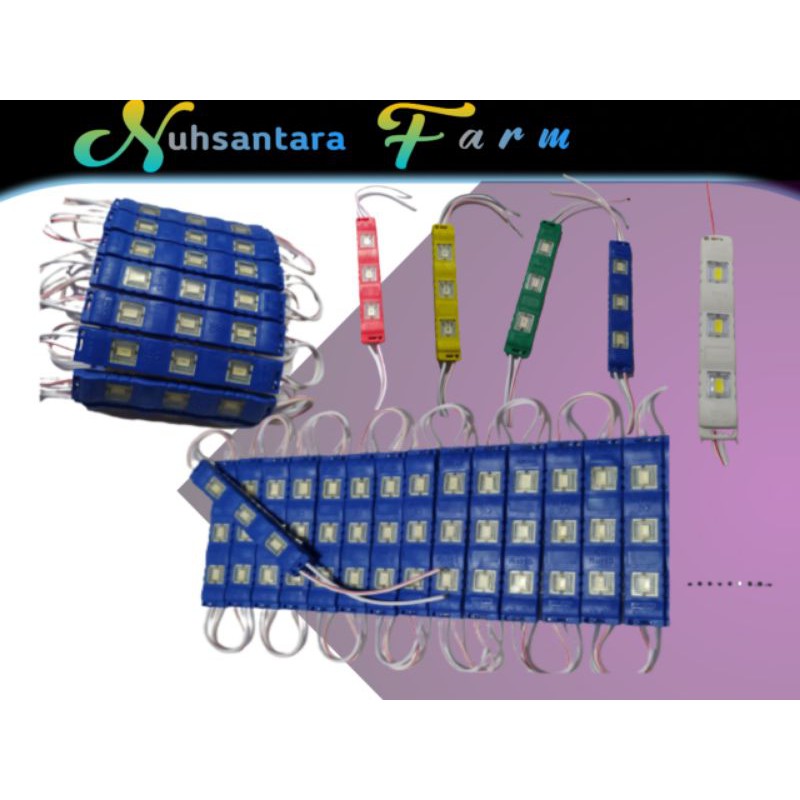 Jual Lampu LED Module Strip 3 Mata 12V Module SMD 5630 5730 12 VOLT