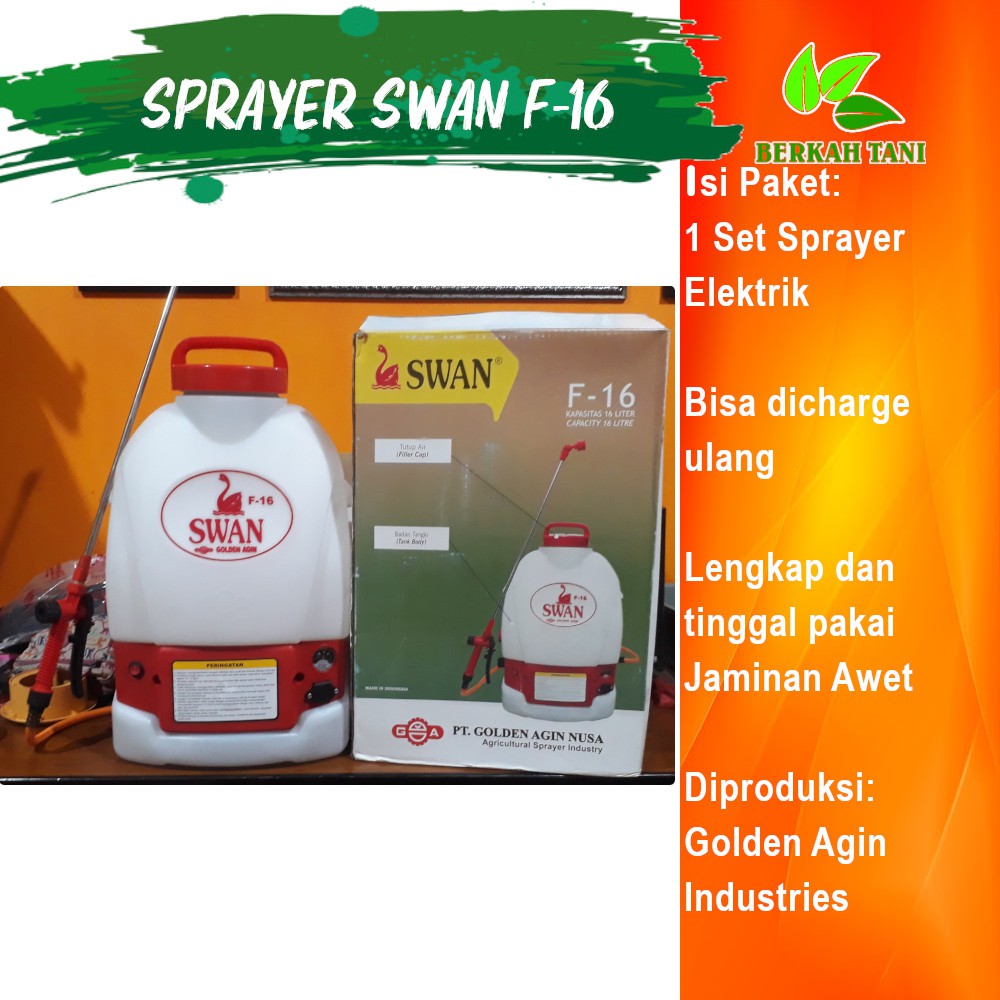 Jual Tangki Semprot Sprayer Elektrik Swan F Asli Original Shopee