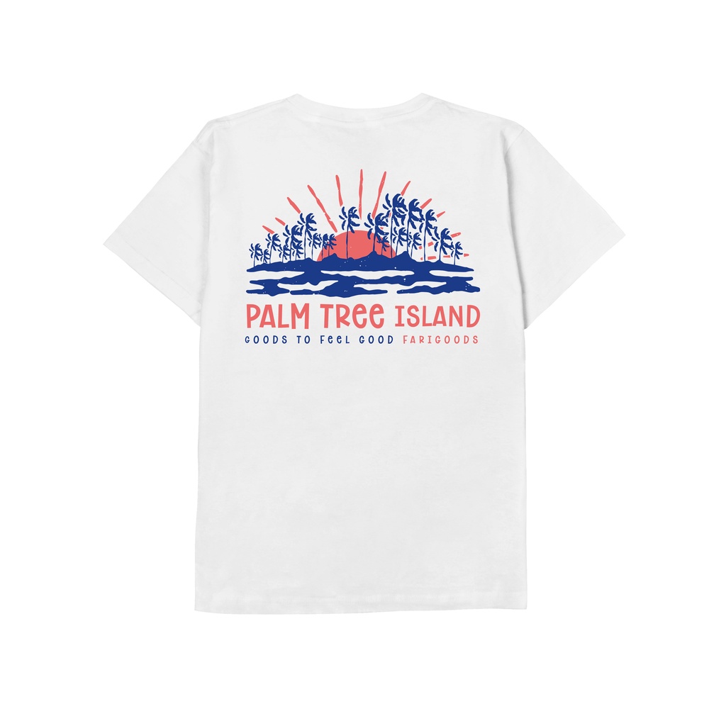 Jual Fairgoods Kaos Palm Tree Island Putih Shopee Indonesia