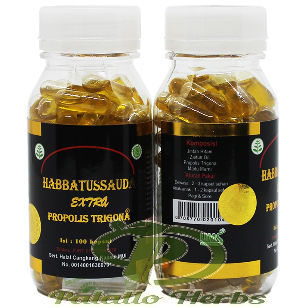 Jual Habbatussauda Extra Propolis Trigona 100 Kapsul UMS Habatussauda