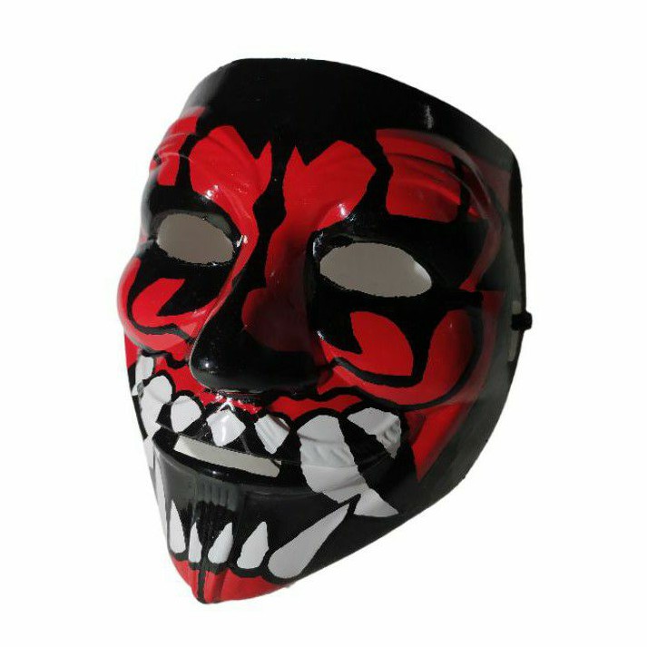 Jual TOPENG ANONYMOUS TOPENG HACKER VENDETTA MASK CUSTOM RED BARONG