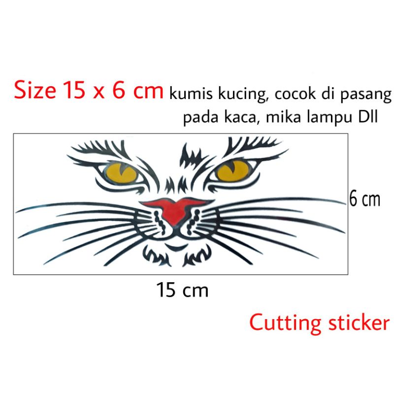 Jual Stiker Stiker Cutting Mata Kucing Ukuran X Cm Ukuran