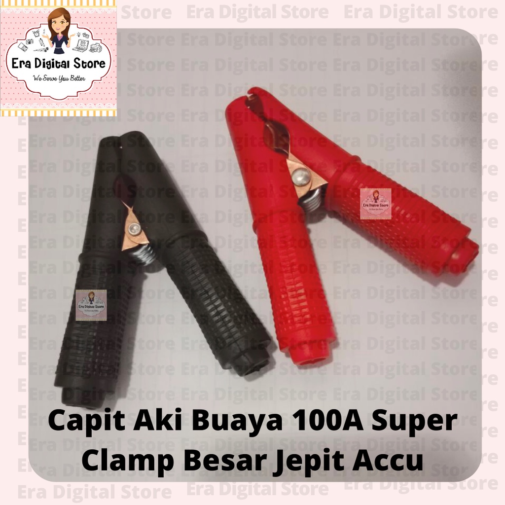 Jual Capit Aki Buaya 100A Super Clamp Besar Jepit Accu Shopee Indonesia