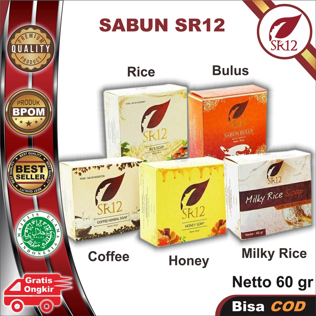 Jual SABUN WAJAH SR12 ORIGINAL SABUN BULUS SABUN COFFEE SABUN