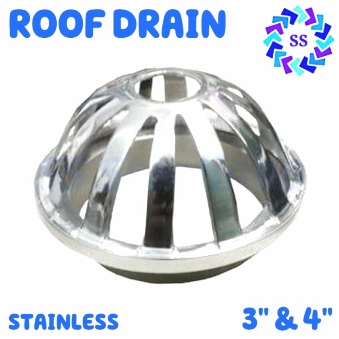 Jual Saringan Talang Air Roof Drain Stainless Inch Inch