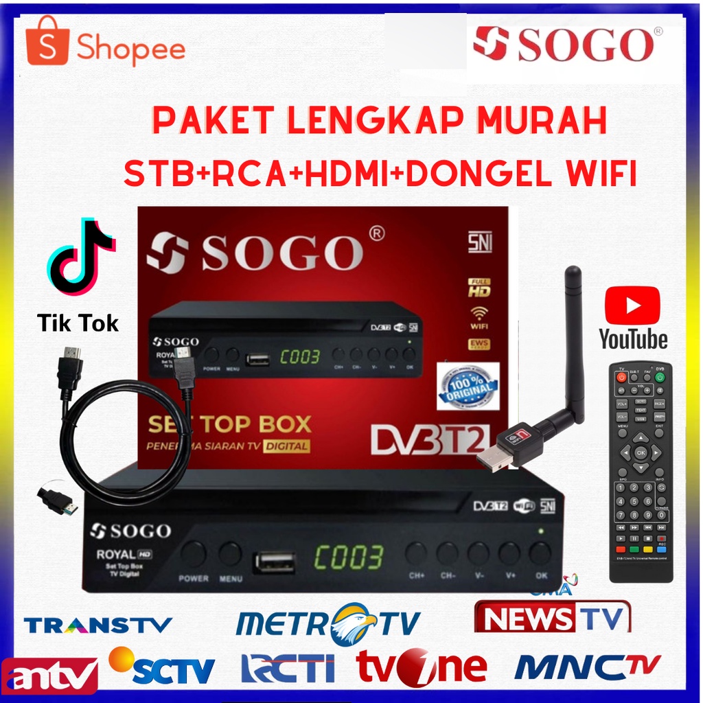 Jual Set Topbox Tv Digital Sogo Dvb T Set Box Tv Digital Antena Tv