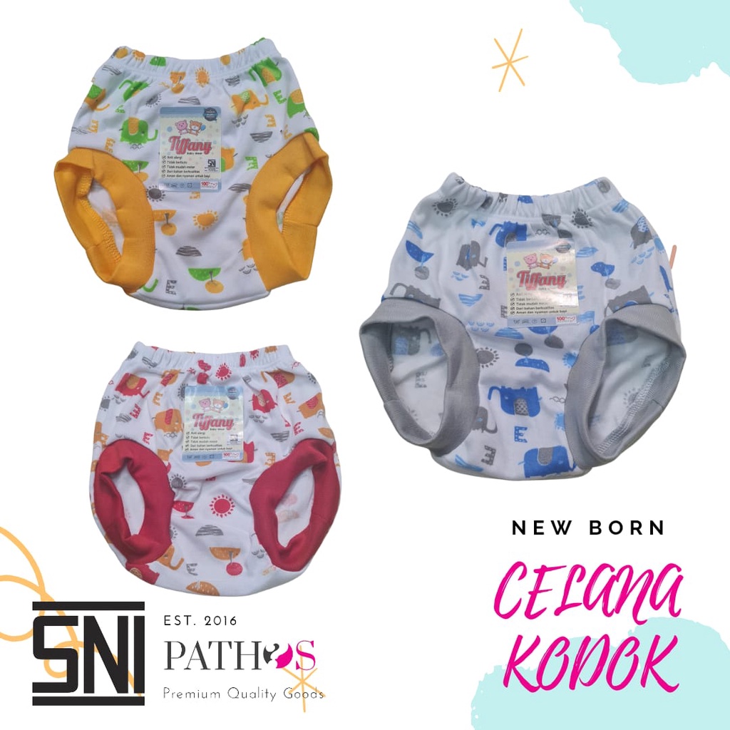 Jual Celana Kodok Pop Bayi Baru Lahir NewBorn 0 6 Bulan Sablon Motif