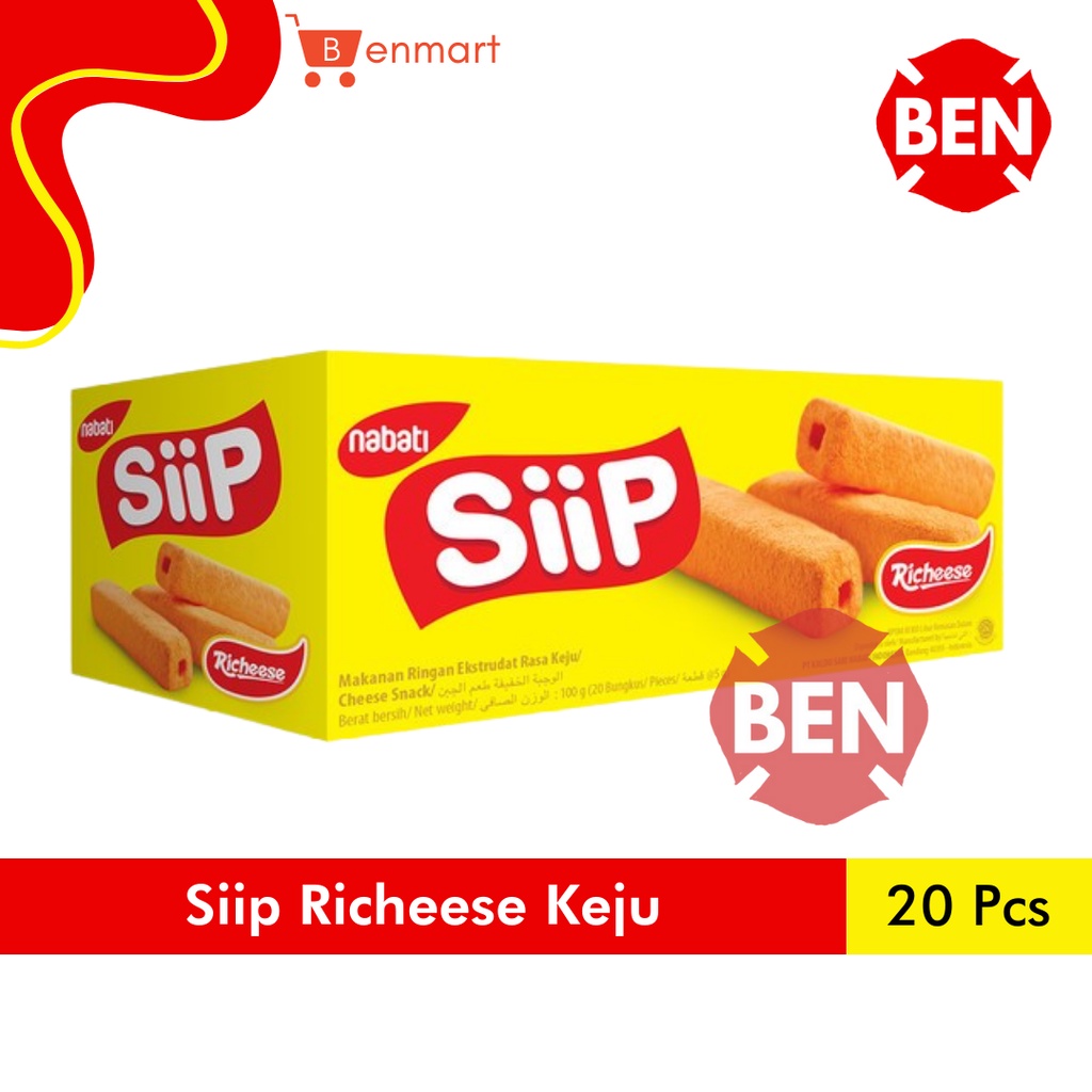 Jual Nabati SIIP RICHEESE KEJU 1 Pak Box 20 Pcs 4g 4gr 4 G Gr Cheese