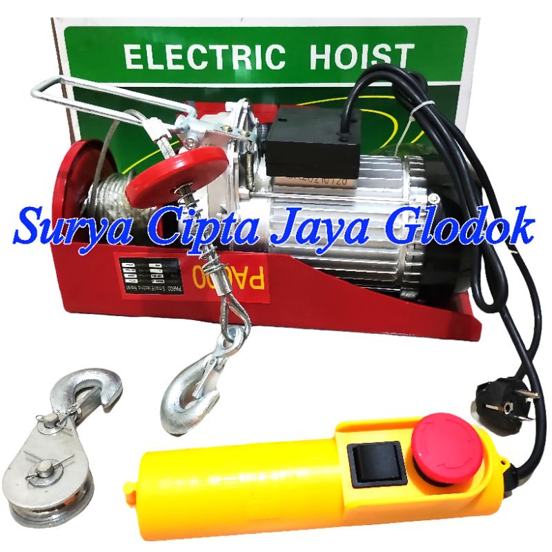 Jual Wire Rope Mini Hoist Electric PA 1000 X 12 Meter Electric Mini