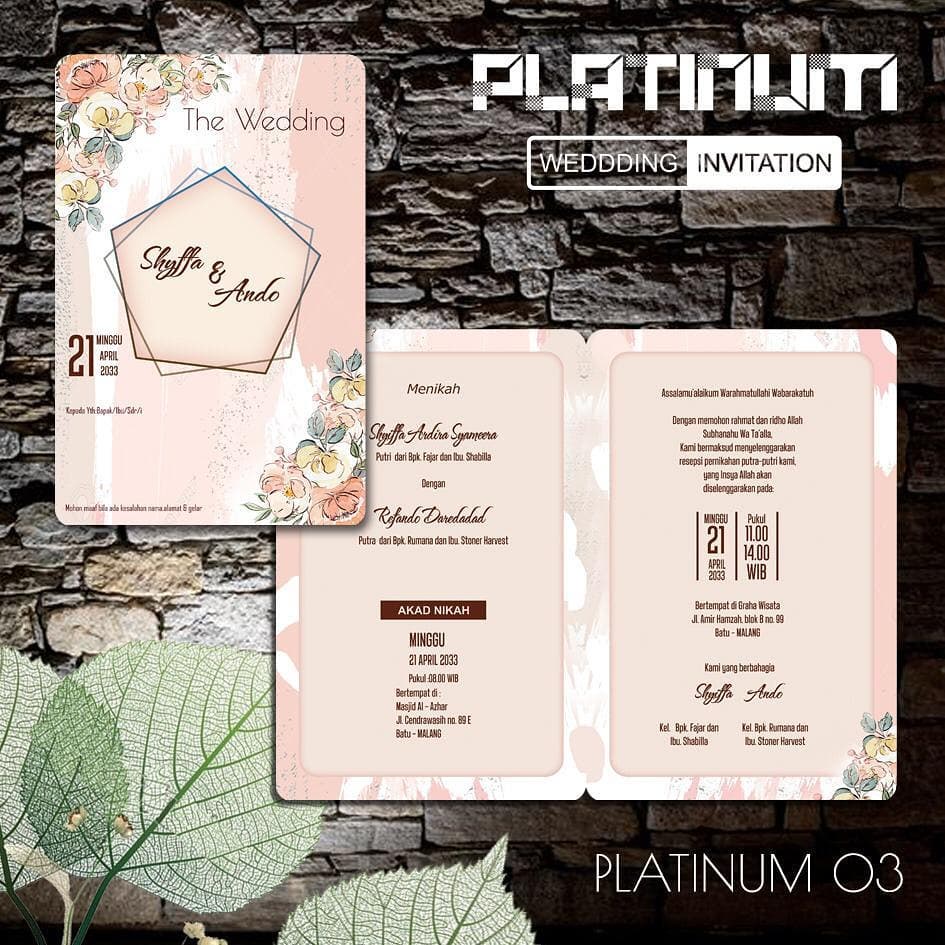 Jual Platinum Blangko Undangan Harga Murah Shopee Indonesia