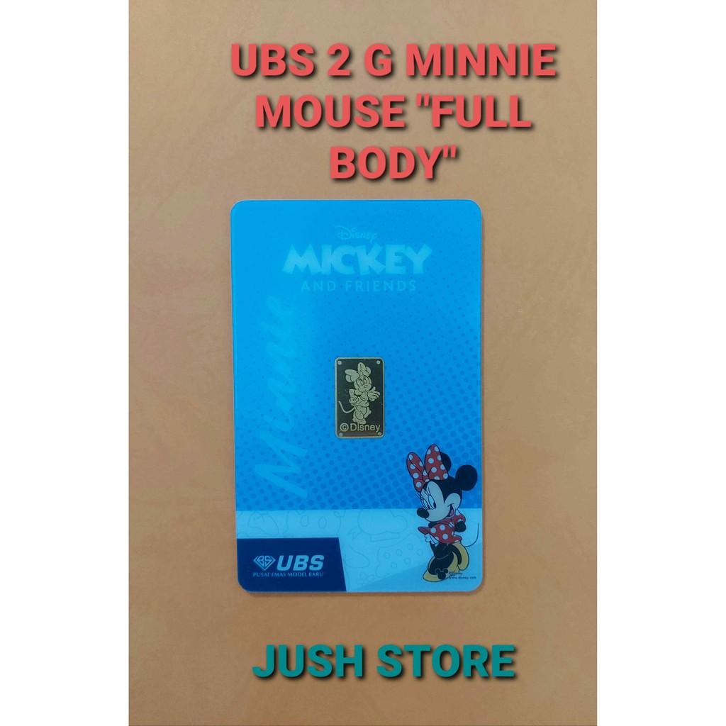 Jual EMAS UBS LOGAM MULIA 2 GRAM SNI MULUS PRESS MICKEY MINNIE MOUSE