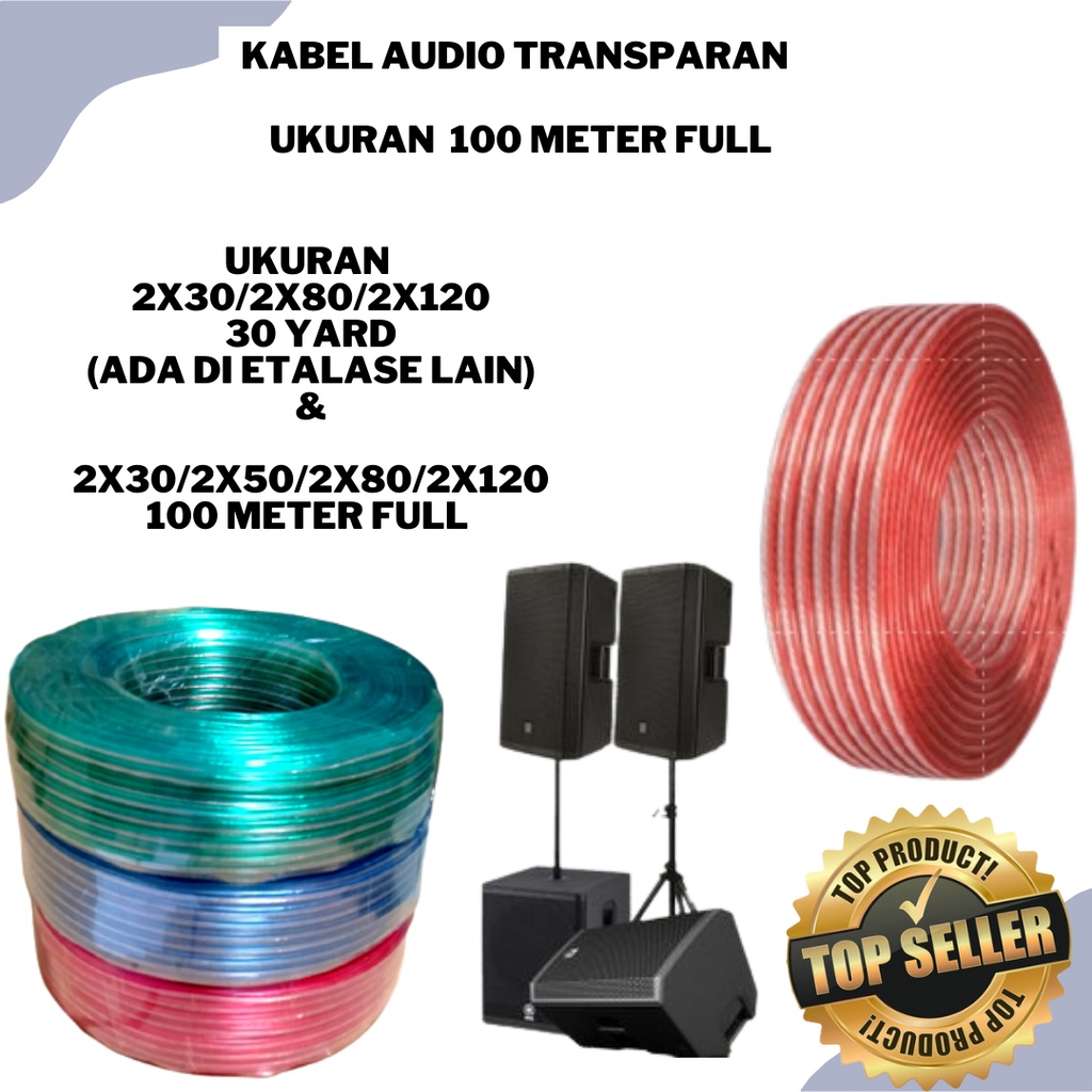 Jual Kabel Listrik Transparan Kabel Audio Kabel Serabut Per Roll 2x80