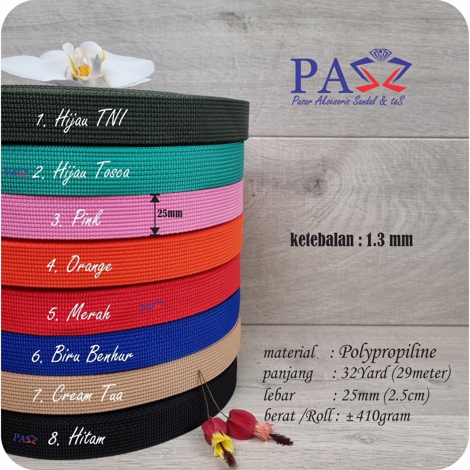 Jual Tali Strap Tas Webbing Cm F Roll Isi Yard Shopee Indonesia