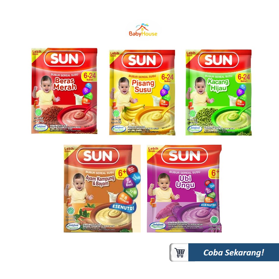 Jual SUN Bubur Sereal Susu Sachet 20 Gr Shopee Indonesia