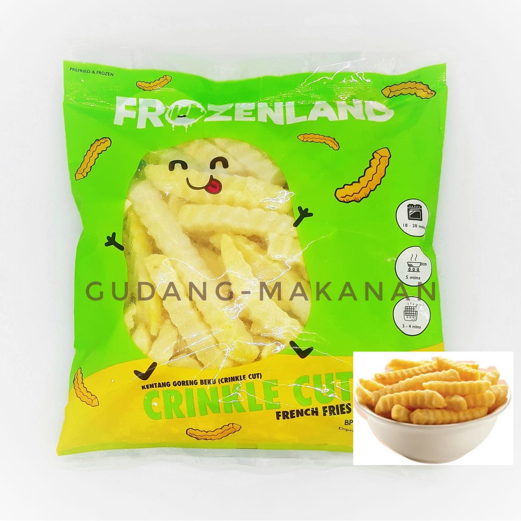 Jual Kentang Goreng Crinkle Cut French Fries Frozenland Gr