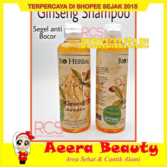 Jual Promo Bio Herbal Shampoo Bio Herbal Ginseng Shampoo Bpom