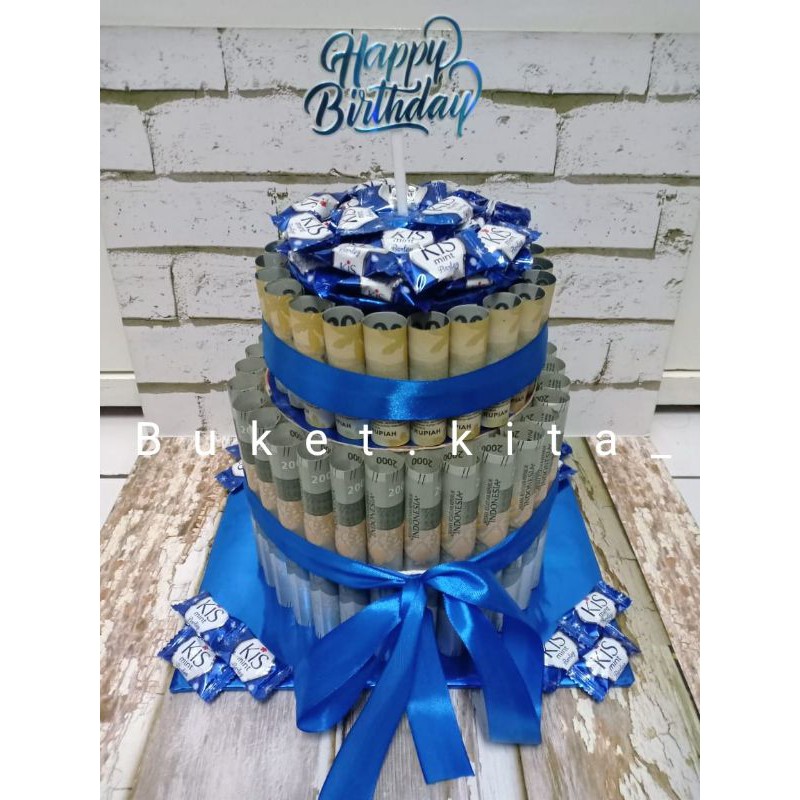 Jual Money Cake Kue Uang Buket Duit Pecahan Ribu Shopee Indonesia