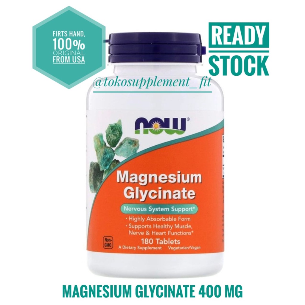 Jual Now Food Now Foods Magnesium Glycinate Isi 180 Shopee Indonesia