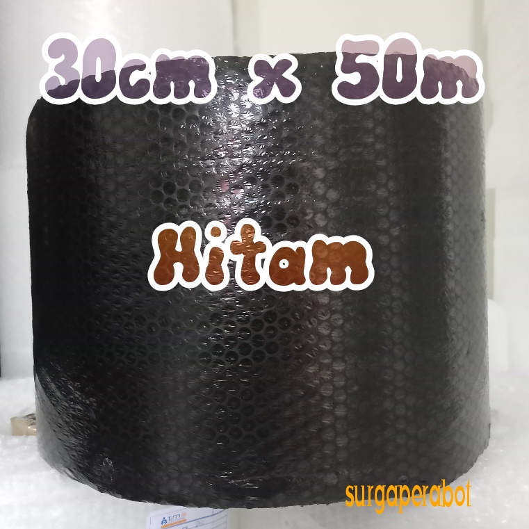 Jual Bubble Wrap Hitam 30cm X 50m Bable MurahTebal Plastik Buble Warp