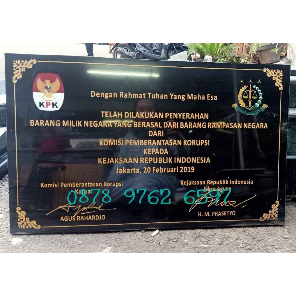 Jual Prasasti Peresmian Ukuran 60x90 Shopee Indonesia