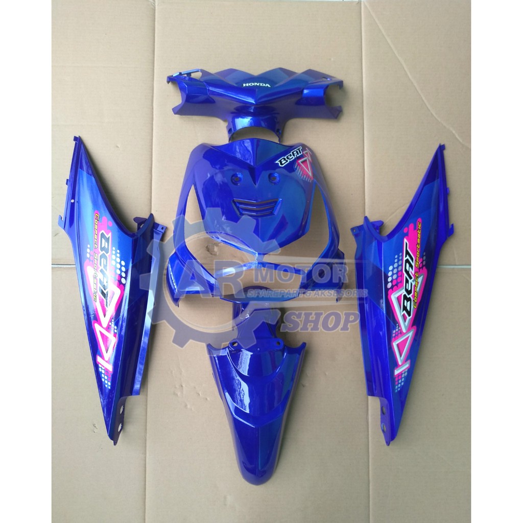 Jual Full Cover Body Halus Honda Beat Karbu Warna Biru Tahun