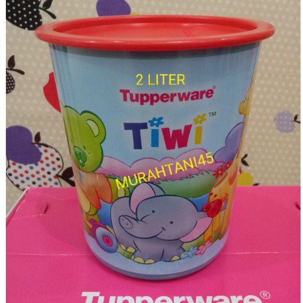 Jual Terlaris Toples Susu Bubuk Tiwi Canister Tupperware 2 Liter 1 Pcs