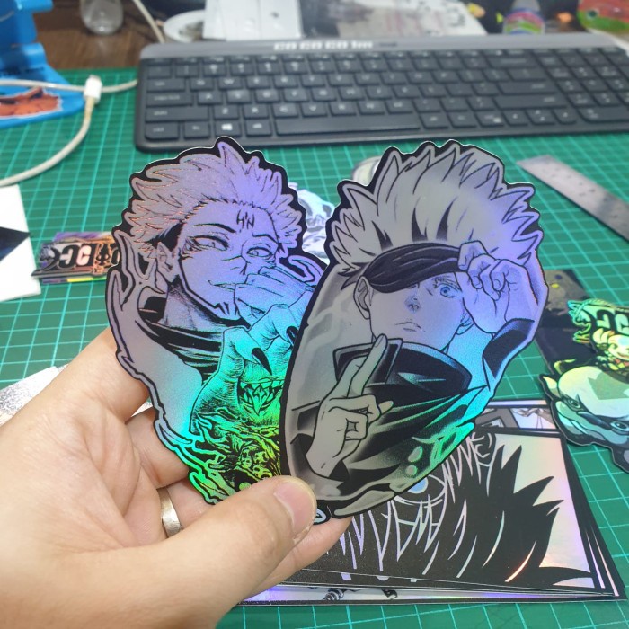 Jual Sticker Hologram Anime Besar PSH1094 Jujutsu Kaisen 2pcs