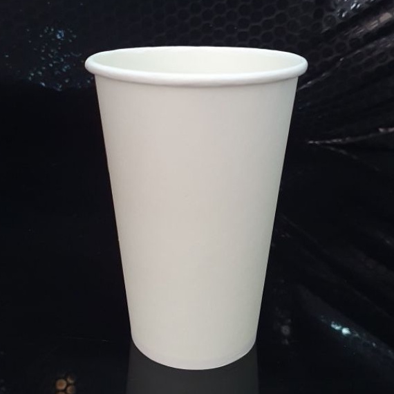 Jual Paper Hot Cup Polos 16 Oz 480 Ml Gelas Kertas Tahan Panas Isi