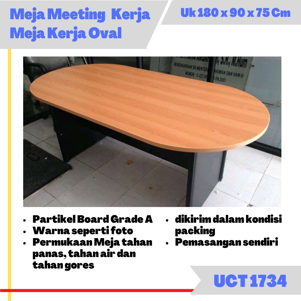 Jual Murah Meja Meeting Rapat Kerja Meja Kerja Kantor Oval X