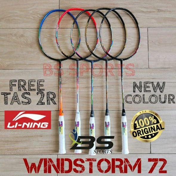 Jual RAKET BADMINTON RAKET LINING WINDSTORM 72 100 ORIGINAL PRODUCT