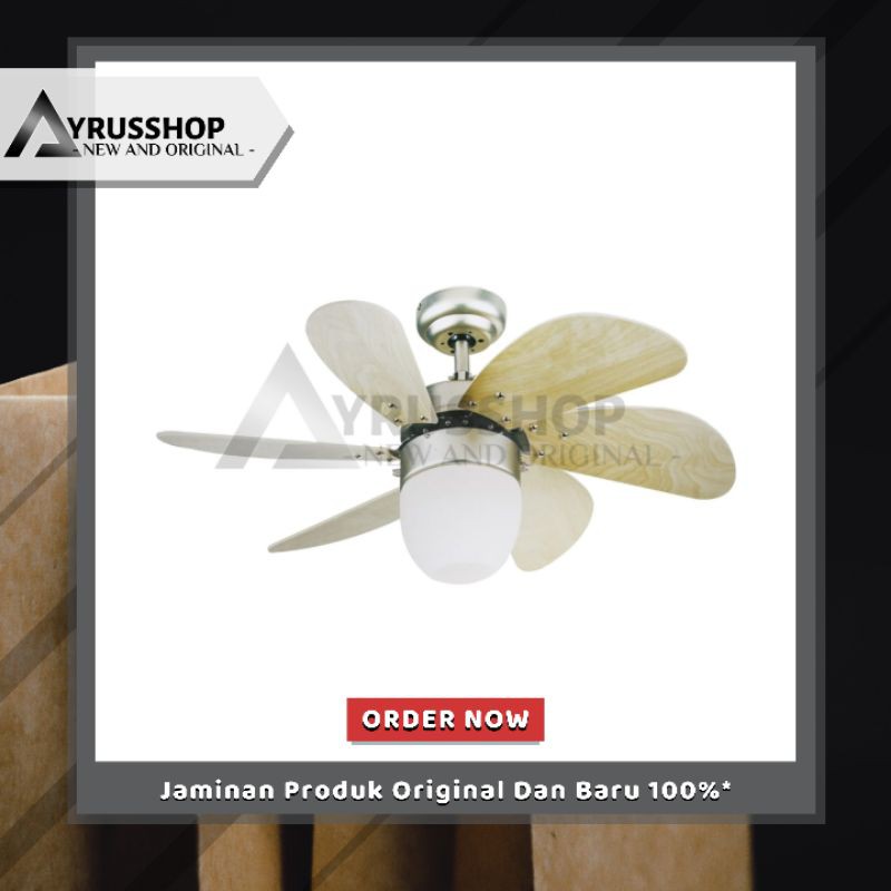 Jual Kipas Angin Gantung Plafon Swirl 76cm White Ceiling Fan