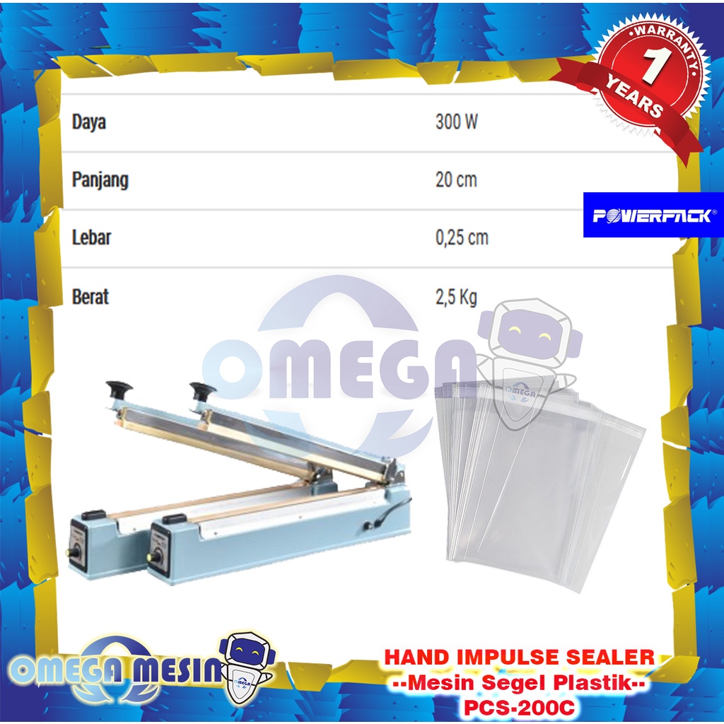 Jual Mesin Segel Plastik Hand Sealer Pcs C Powerpack Panjang