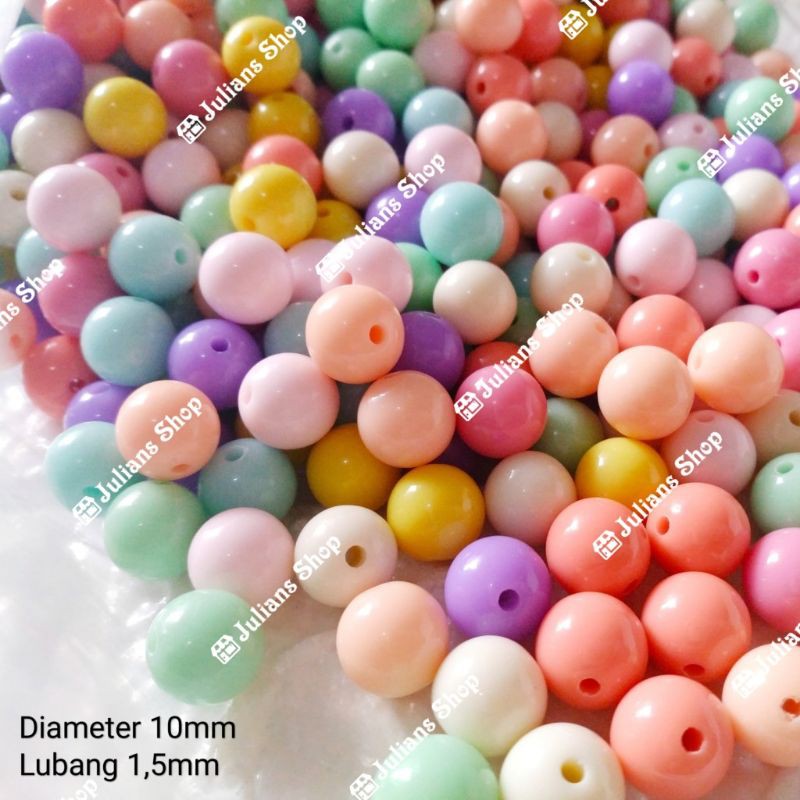 Jual 25 Gram Manik Susu Pastel Dof Dop Muda Bulat Mote 6mm 8mm 10mm