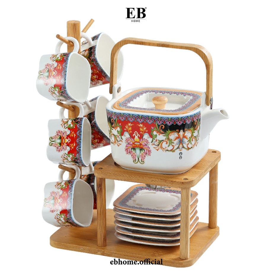 Jual Cangkir Set Keramik Teapot Ceramic With Warmer Set EB Home 220 1