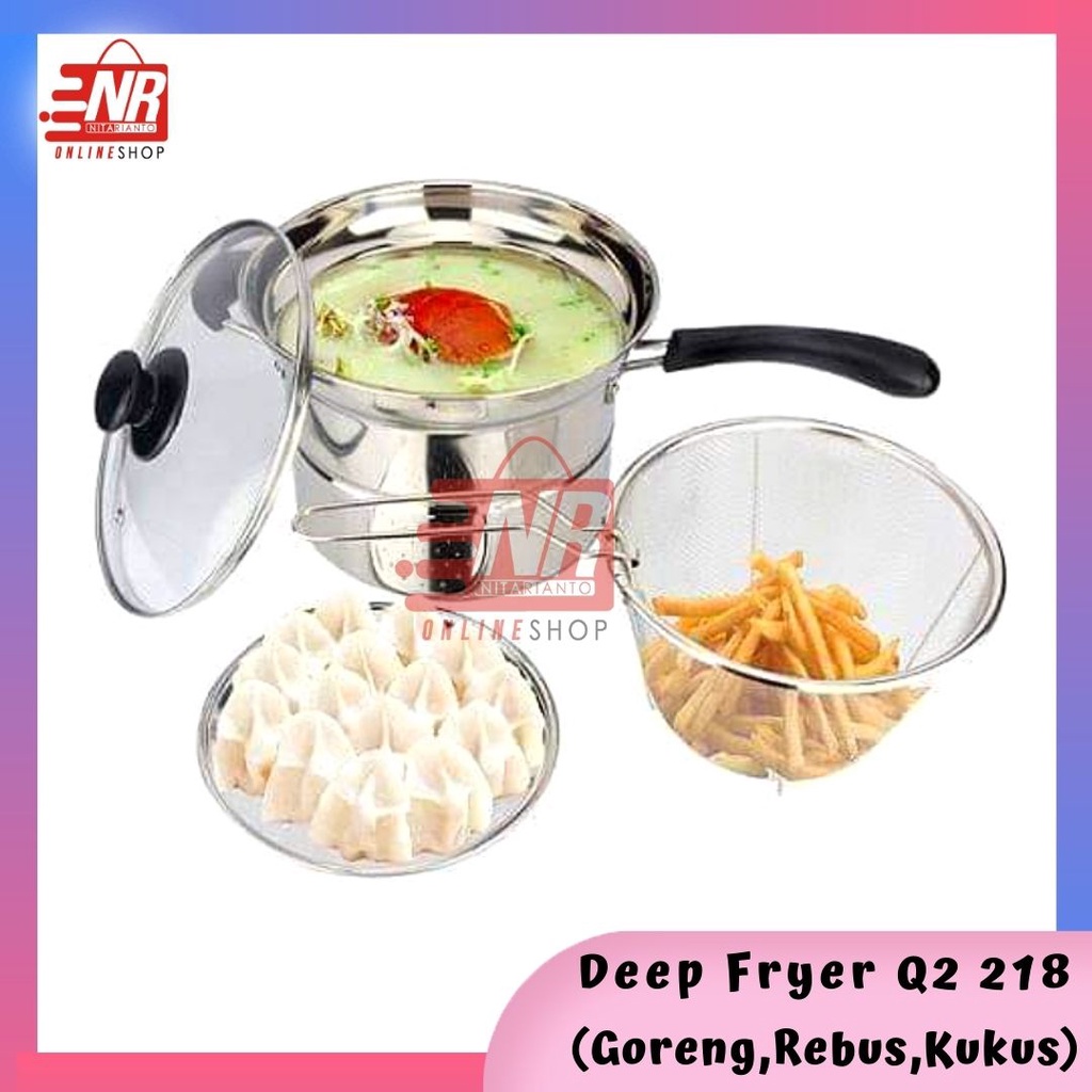 Jual Deep Fryer Q Panci Goreng Serbaguna Deep Fryer Pan Cm