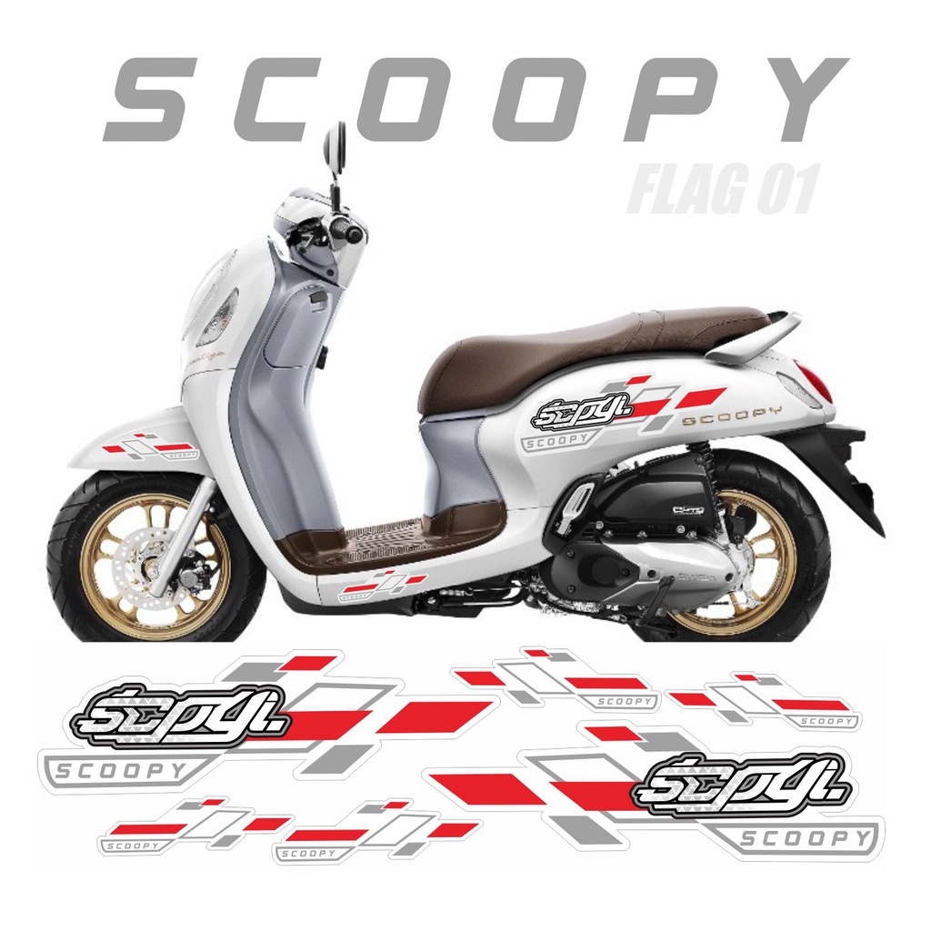 Jual Striping Scoopy Simple Flag Stiker Scoopy