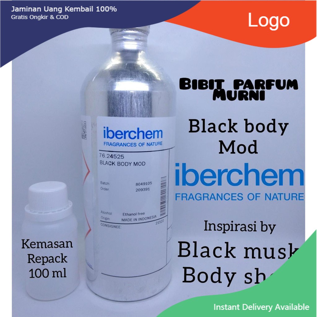 Jual PARFUME BLACK BODY MOD BIBIT PARFUM MURNI 100 ML BY IBERCHEM