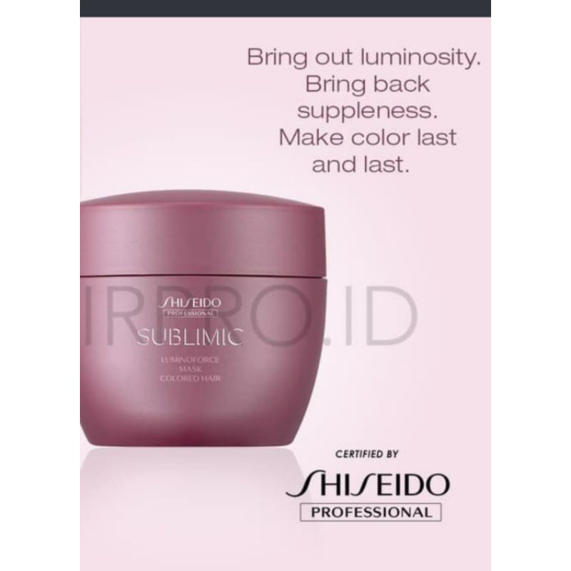 Jual NEW Shiseido Professional SUBLIMIC LUMINOFORCE MASK 200g Shopee