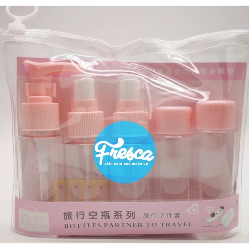 Jual Travel Toiletries Kit Set Botol Plastik Kosong Kosmetik Spray Mini