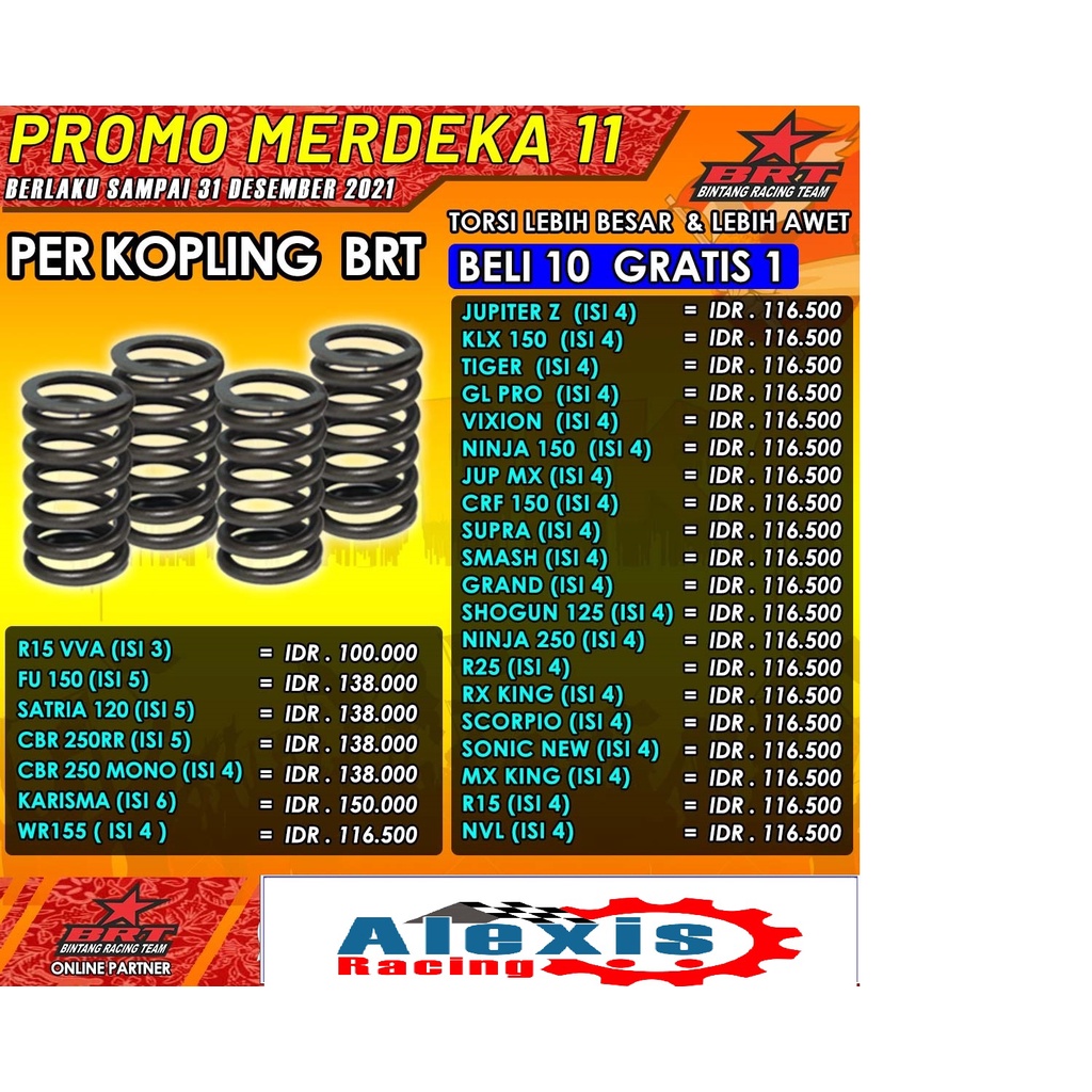 Jual Per Kopling Brt R Mx King New Vixion Lightning Nvl R Old